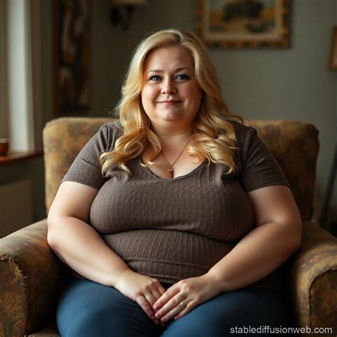 Image of a Very Fat Blonde Woman | Stable Diffusion Online