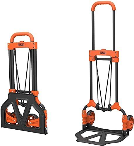BLACK+DECKER BXWT-H200-SP Steel Folding Handtruck, 65kg Load Capacity ...