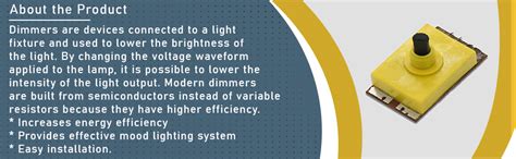 Electronic Spices Dimmable LED Light Dimmer switch brightness manual ...