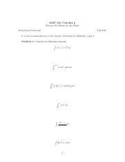 Image result for Calculus 2 Problems Integrals