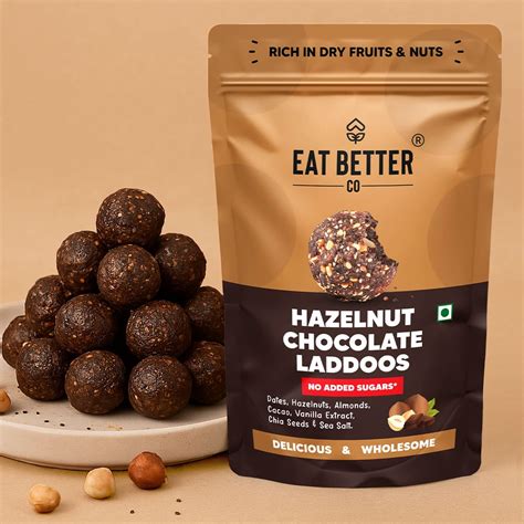 Hazelnut Chocolate Laddoos - No Added Sugar | Dates, Dry-Fruits & Nuts ...