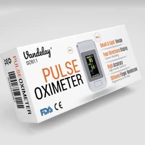 Vandelay® Fingertip Pulse Oximeter Digital - Blood Oxygen SpO2 monitor ...