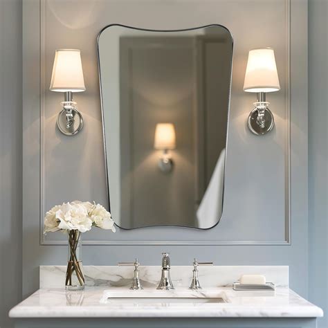 Amazon.com: ANDY STAR Chrome Bathroom Mirror 24x36, Bathroom Mirror for ...