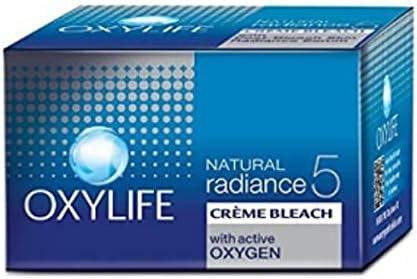 Dabur Oxylife Natural Radiance 5 Creme Bleach- With Active Oxygen-27 G ...