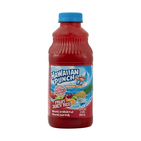 Is Hawaiian Punch Fruit Juicy Red Fruit Punch Juice, 32fl oz, Gluten ...
