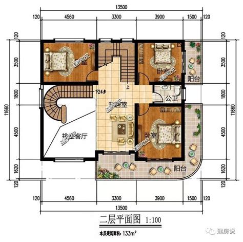 占地120平、32万就能建好的现代风别墅三层户型图_盖房知识_图纸之家