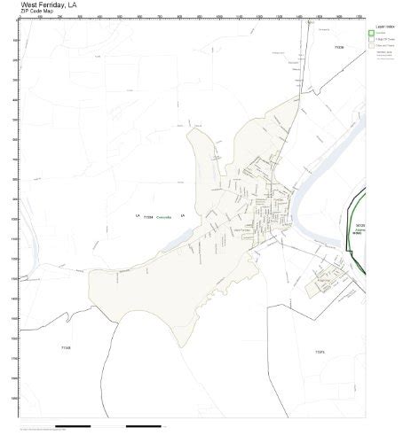 Buy ZIP Code Wall of West Ferriday, LA ZIP Code Laminated Online at ...