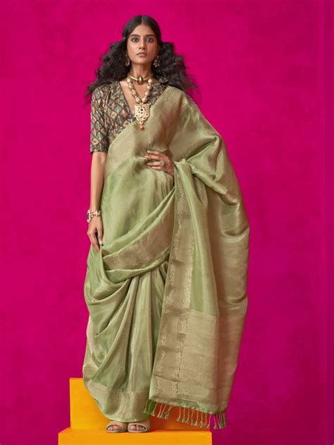 Buy Tissue Silk Sarees Online – Ek Dhaga