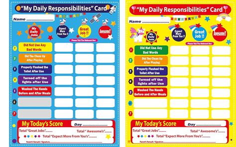 Buy A & A Kreative Box Motivational Responsibility Cards for Kids ...
