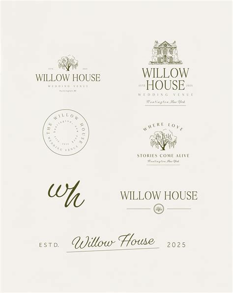 Logo Suite for Willow House in 2025 | Graphic design branding, Brand ...