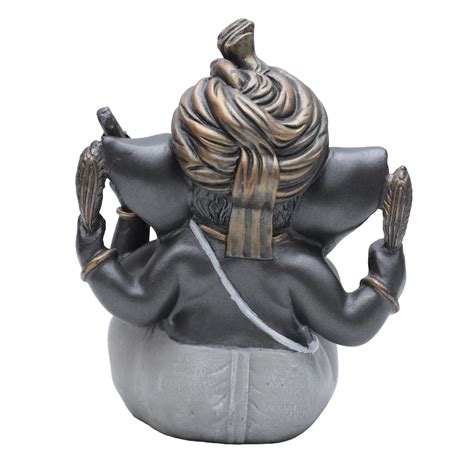 Ashnam Pagadi Sitar Music Ganesha - Metallic Grey, 17cm – Ashnam Home