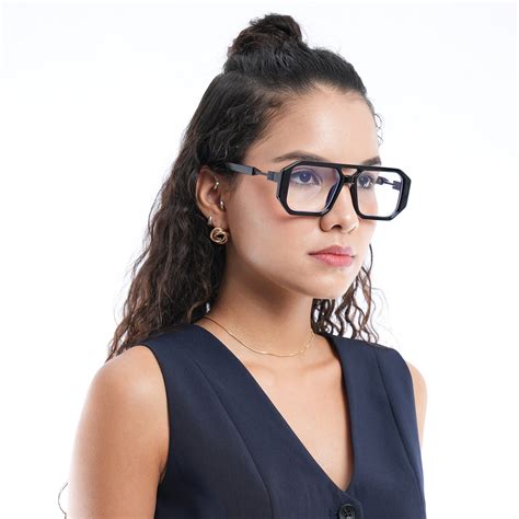 Voyage Goat Shine Black Wayfarer Eyeglasses for Men & Women (8838MG507 ...