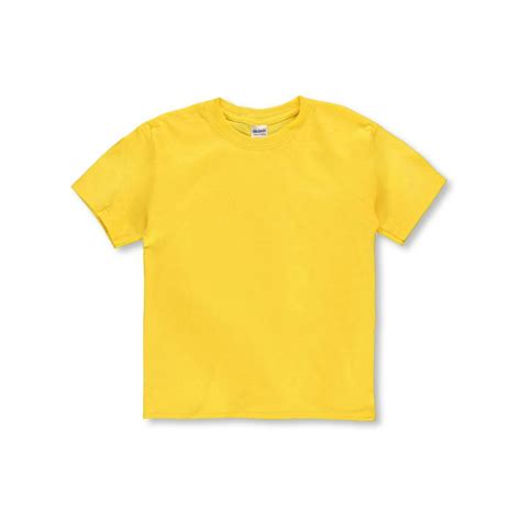 Plain Yellow T Shirt Front And Back