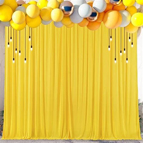 Windrop Solutions® 4x10 Ft. 2 Yellow Screen Decoration Backdrop ...