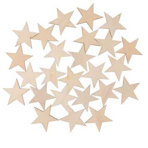 Set 25 Pieces Original Color Star Wooden Pieces Hand Painted Graffiti ...