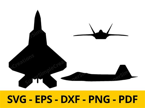 F22 Silhouette Clip Art