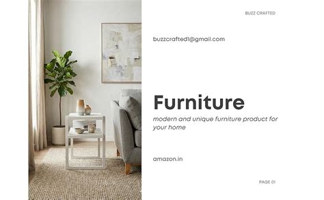 Buzz Craft Nesting Side Tables Set of 1 | Wooden Side Table with Metal ...