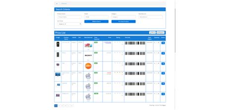 Opencart - Product Price List