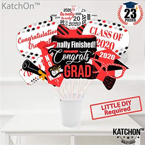 Large Red Graduation Photo Booth Props 2021 - Pack of 23, DIY Required ...