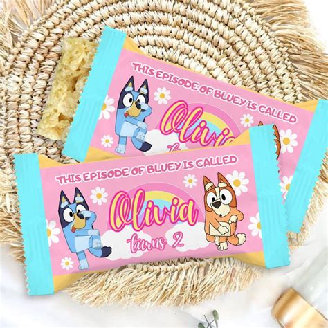 Buy Bluey Rice Krispies Treats Wrapper Label Girl Bluey and Bingo Rice ...
