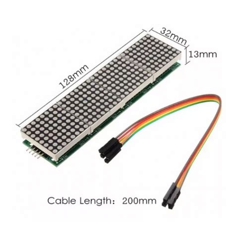 Buy MAX7219 Dot Matrix Module 4-in-1 Display - 32 x 8 RED 3mm LEDs ...