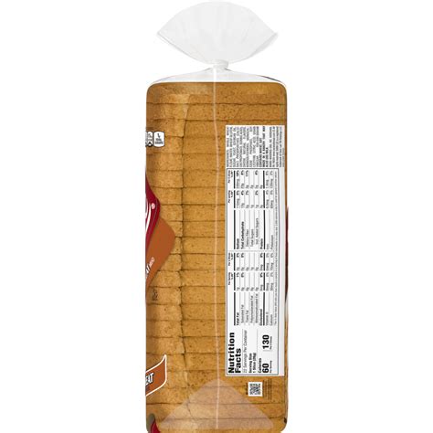 Sara Lee Delightful Whole Wheat Bread Nutrition Facts at Everett ...
