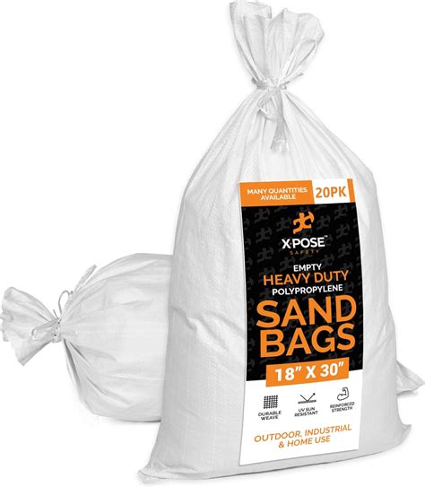 Xpose Safety Empty Sand Bags, with Ties – White 18 x 30 Heavy India | Ubuy