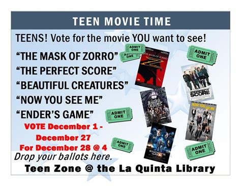 LAQ Library Teen Zone: This Month @ La Quinta Library