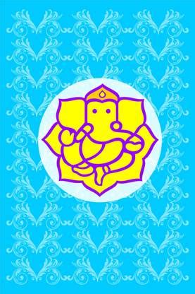 Shree Ganesh Poster with Creative Pattern in Blue - G1424 - UPFK6001422 ...
