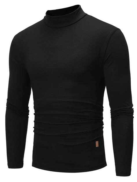 Manfinity Men Mock Neck Patch Detail Tee | SHEIN USA