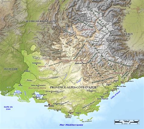 Topigraphical Map Provence