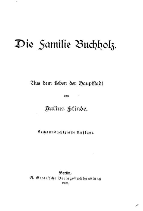 Die Familie Buchholz (German Edition) eBook : Stinde, Julius: Amazon.in ...