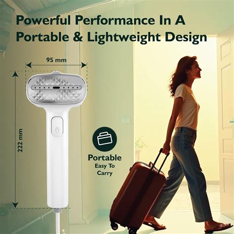 HAVELLS Vela Handheld Garment Steamer for Clothes | 1100 Watt | 360 ...