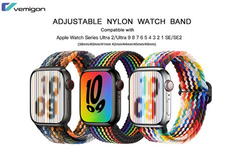 VEMIGON Compatible with Apple Watch Strap 38mm 40mm 41mm 42mm 44mm 45mm ...
