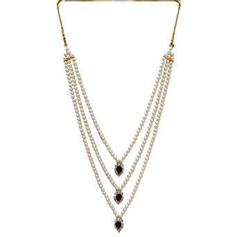 PORWAL Cream Color Stone Design Moti Mala : Amazon.in: Toys & Games