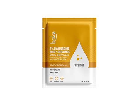 2% Hyaluronic Acid + Ceramide Serum Sheet Mask for Intense Hydration ...