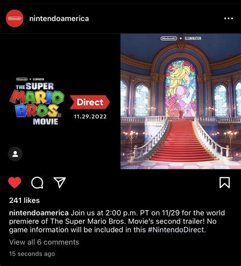 Mario movie trailer 2 tomorrow : r/boxoffice