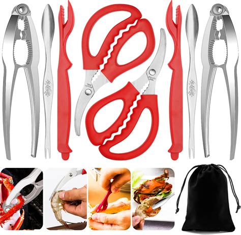 Amazon.com: Crab Crackers and Tools, Lobster Crackers and Picks Set ...