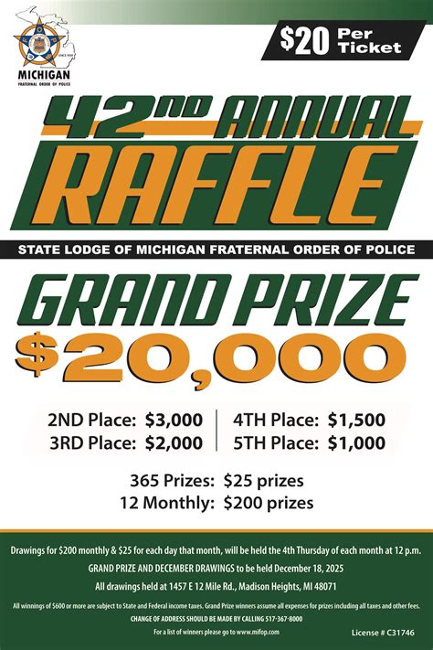 2025 Raffle Winners - Michigan FOP