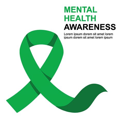 Green ribbon is a symbol for show support or raise awareness for ...