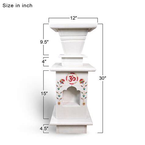 Marble Tulsi Pot, White Marble Inlay - Handicraft Bazaar