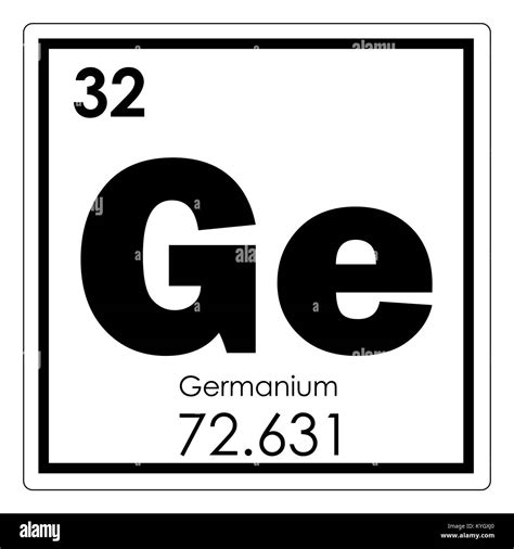 Germanium chemical element periodic table science symbol Stock Photo - Alamy