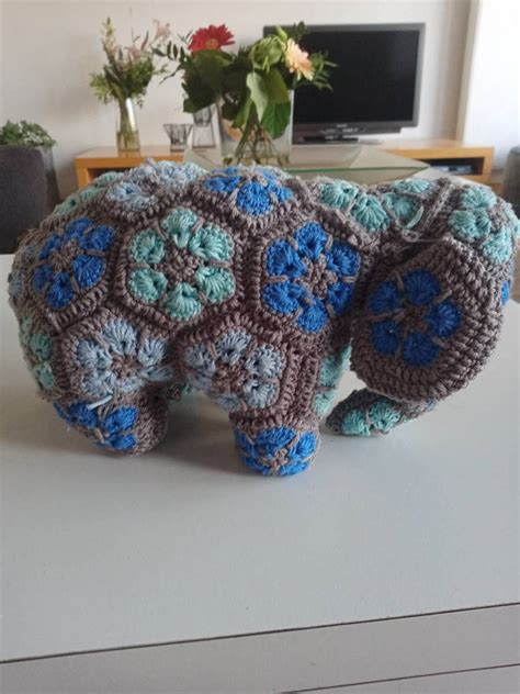 Image result for Crochet African Flower Elephant Tutorial