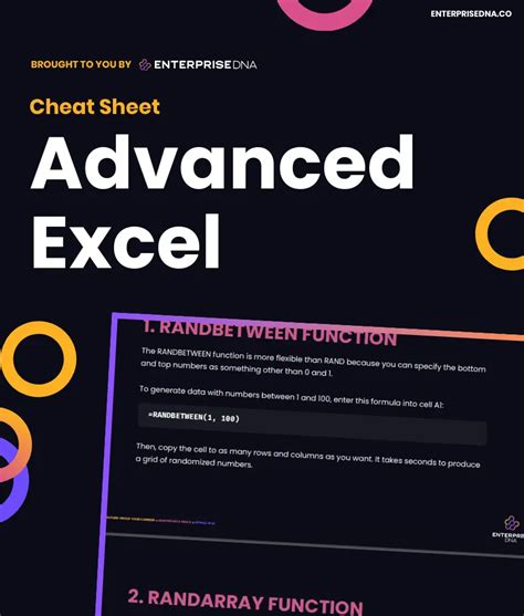 Image result for Advanced Excel Formulas Cheat Sheet