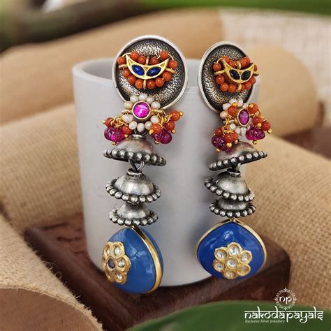 Bold Lapiz Drop Sleek Jhumka(Dt1231) – Nakoda Payals