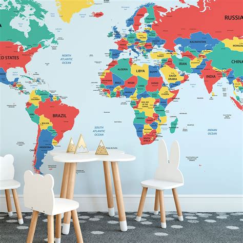 World Map Wall Mural 的图像结果