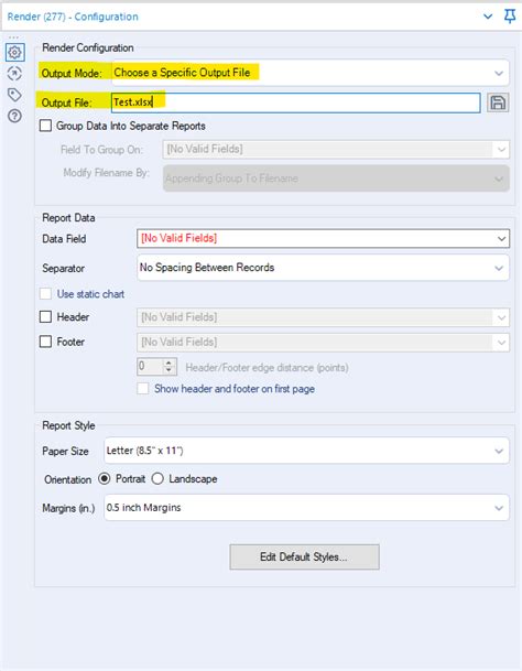 Alteryx Table Tool 的图像结果
