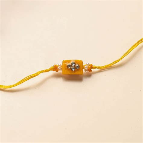 Handmade Stone & Bead Work Rakhi – iTokri आई.टोकरी