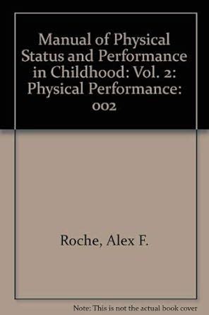 Buy Manual of Physical Status and Performance in Childhood:Vol. 2 ...