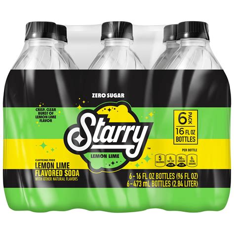 Starry, Zero Sugar, Lemon Lime Flavored Soda - SmartLabel™